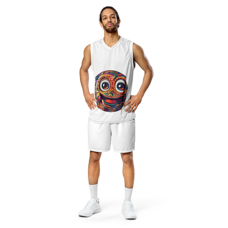 Recycled Unisex Basketball Jersey – Printed Design